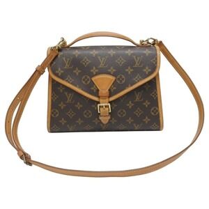 LOUIS VUITTON shoulder handbag Bernia Monogram canvas leather brown